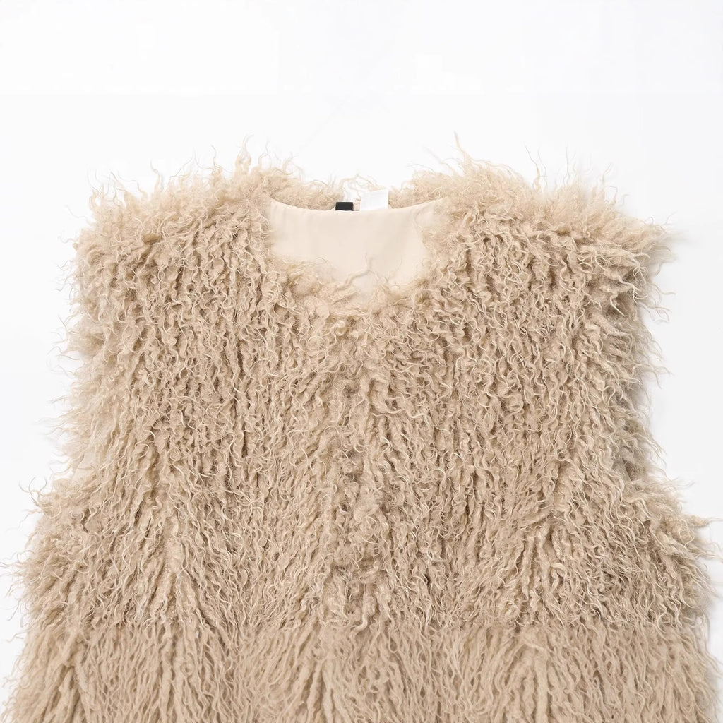 Chic Luxury Faux Fur Vest for Women  Innerwear